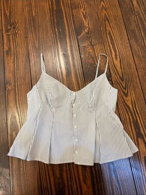 Zara Pleated Poplin Top NWT
